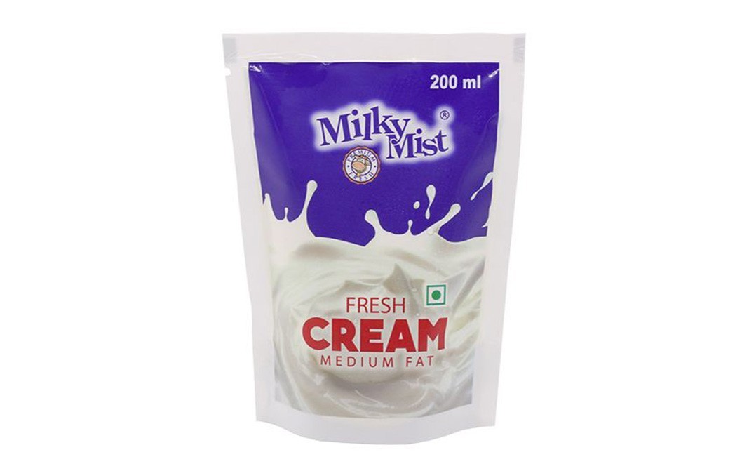 Milky Mist Fresh Cream Medium Fat    Pack  200 millilitre
